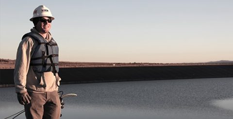 Hydrogeophysics Liner Leak Location - Pinpointing pond liner leaks