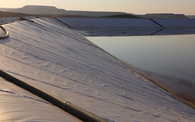 Hydrogeophysics Liner Leak Location – Pinpointing industrial pond liner leaks